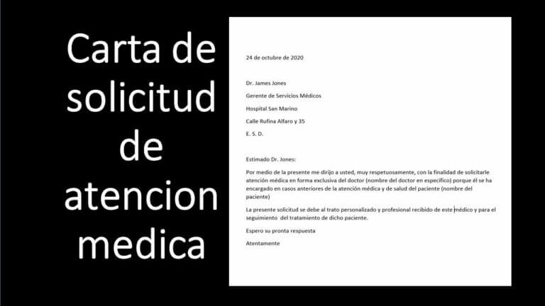 Carta para solicitar ayuda medica