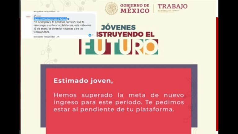 Jovenes construyendo el futuro fechas de registro