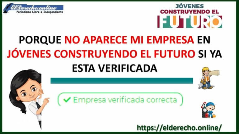 Porque mi empresa no aparece en jovenes construyendo el futuro