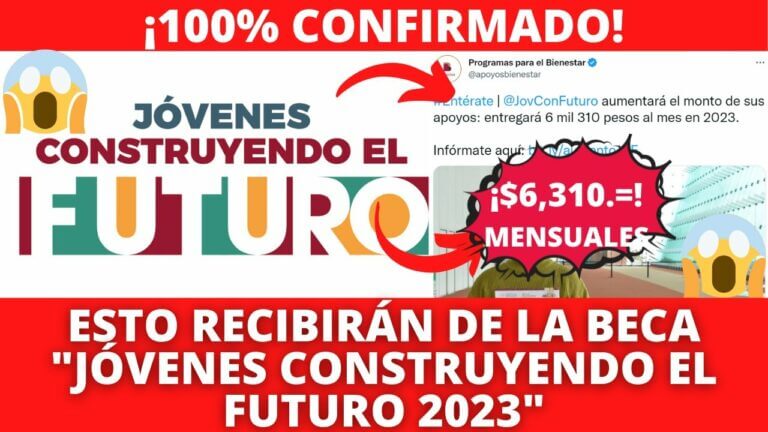 Calendario de pagos jovenes construyendo el futuro 2023