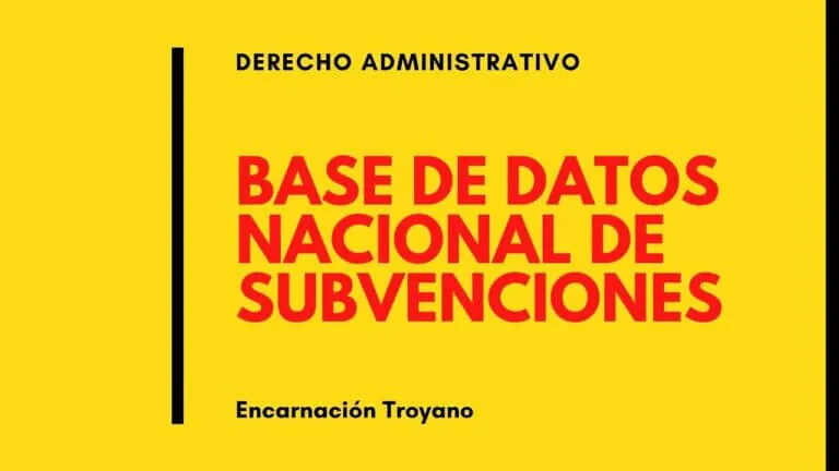 Base de datos nacional de subvenciones