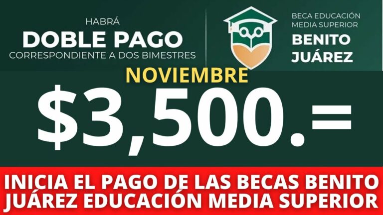 Fecha de inicio del pago de becas mec