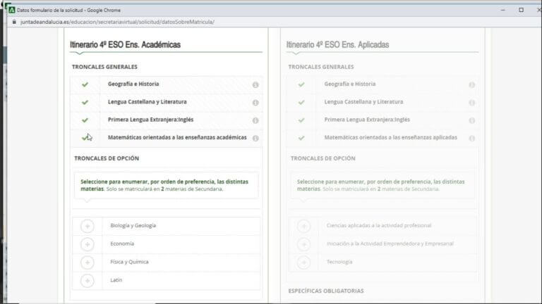 Guía completa de la matrícula ESO en Andalucía