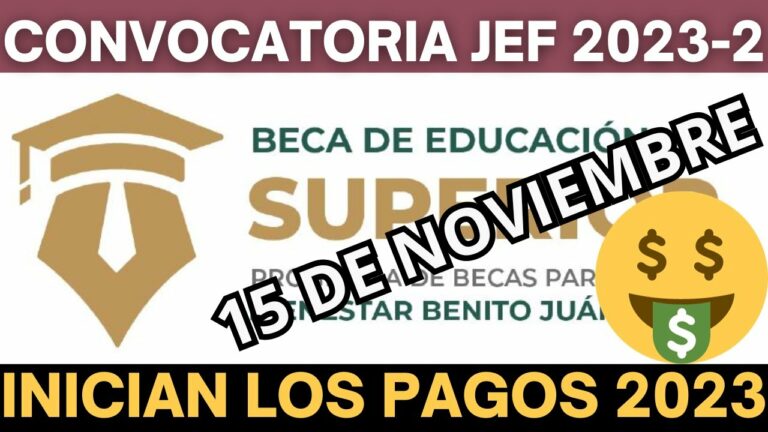 Fecha de pago de las becas -23