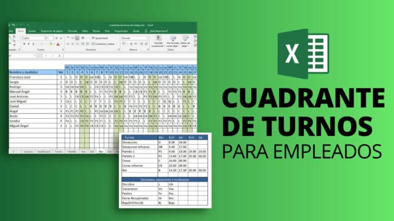 Calendario de trabajo: 4 turnos rotativos