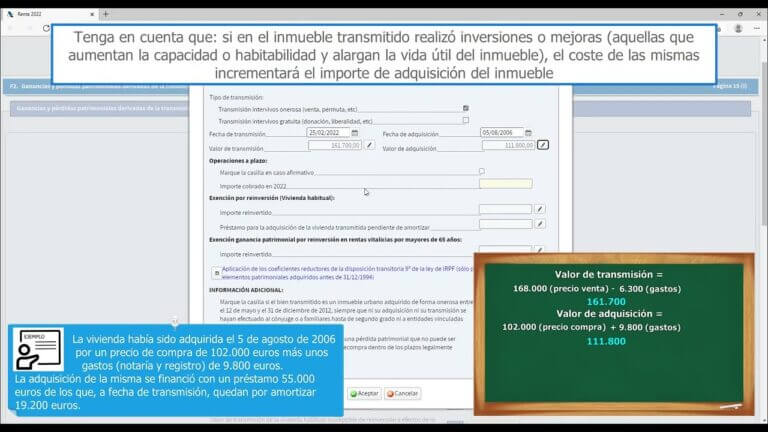 Multa por no reinvertir en vivienda habitual