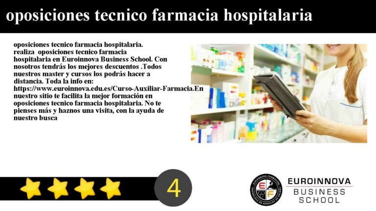 Guía completa para aprobar las oposiciones de técnico de farmacia hospitalaria