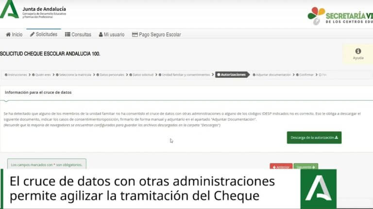 Fecha de pago del cheque escolar