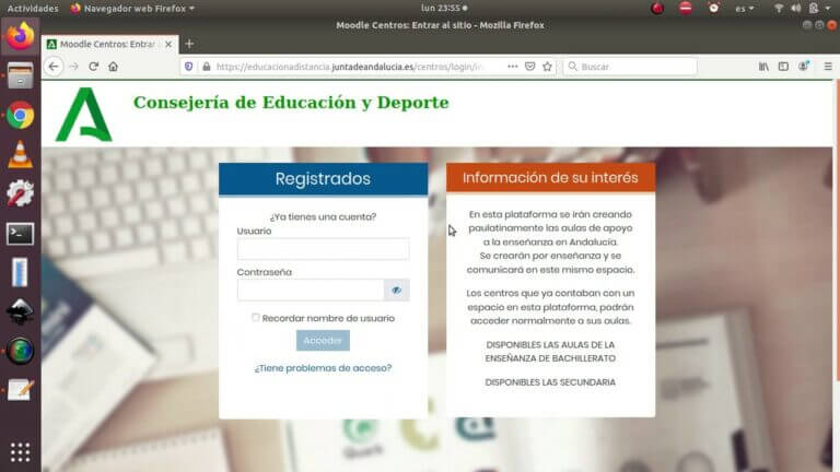 Plataforma de educación a distancia en Andalucía: Junta de Andalucía