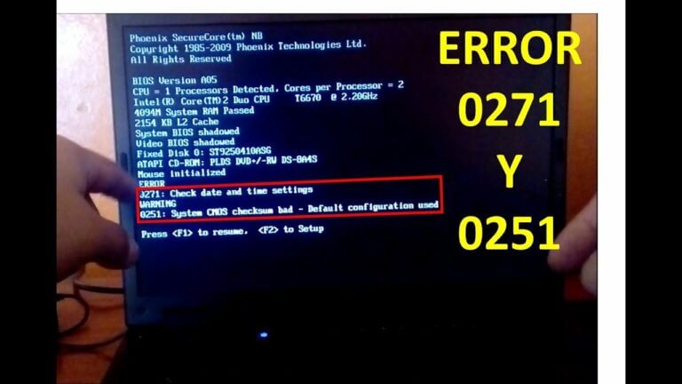 Solución al código de error 0251: Guía para resolver problemas de hardware